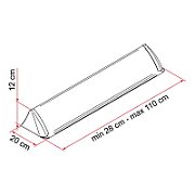 Eleron/ Deflector Fiamma universal pentru trape de acoperiș până la 90 cm