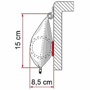 Marchiza in saculet Fiamma Caravanstore XL  albastru 255 cm