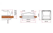Trapă 28 x 28 Fiamma  Vent 28F Crystal  cu capac transparent si plasa de tantari