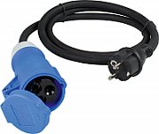 Cablu adaptor CEE cu mufa de contact cu impamantare si cupla CEE cu 3 pini