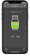 E-Trailer - indicator al nivelului  buteliei de gaz - cu Bluetooth