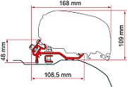 Adaptor montaj marchiza -Fiamma F80 - Ducato/Jumper/Boxer Low Profile >06 (F80)